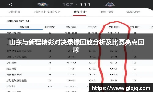 山东与新疆精彩对决录像回放分析及比赛亮点回顾